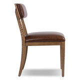 Marcello Leather Dining Chair, Havana Brown, Set of 2 by Four Hands-Furniture - Dining-High Fashion Home