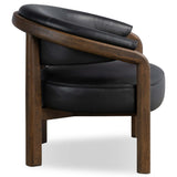 Marci Leather Chair, Carson Black