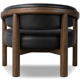 Marci Leather Chair, Carson Black
