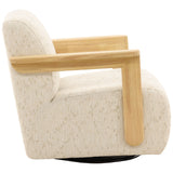 Marcos Swivel Glider, Figueroa Cream-Furniture - Chairs-High Fashion Home