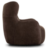 Mardell Leather Swivel Chair, Nubuck Cigar by Four Hands-Furniture - Chair-High Fashion Home