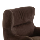 Mardell Leather Swivel Chair, Nubuck Cigar by Four Hands-Furniture - Chair-High Fashion Home