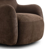 Mardell Leather Swivel Chair, Nubuck Cigar by Four Hands-Furniture - Chair-High Fashion Home
