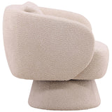 Mariam Swivel Chair, Cream-Furniture - Chairs-High Fashion Home