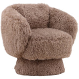 Mariam Swivel Chair, Taupe-Furniture - Chairs-High Fashion Home
