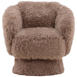 Mariam Swivel Chair, Taupe-Furniture - Chairs-High Fashion Home