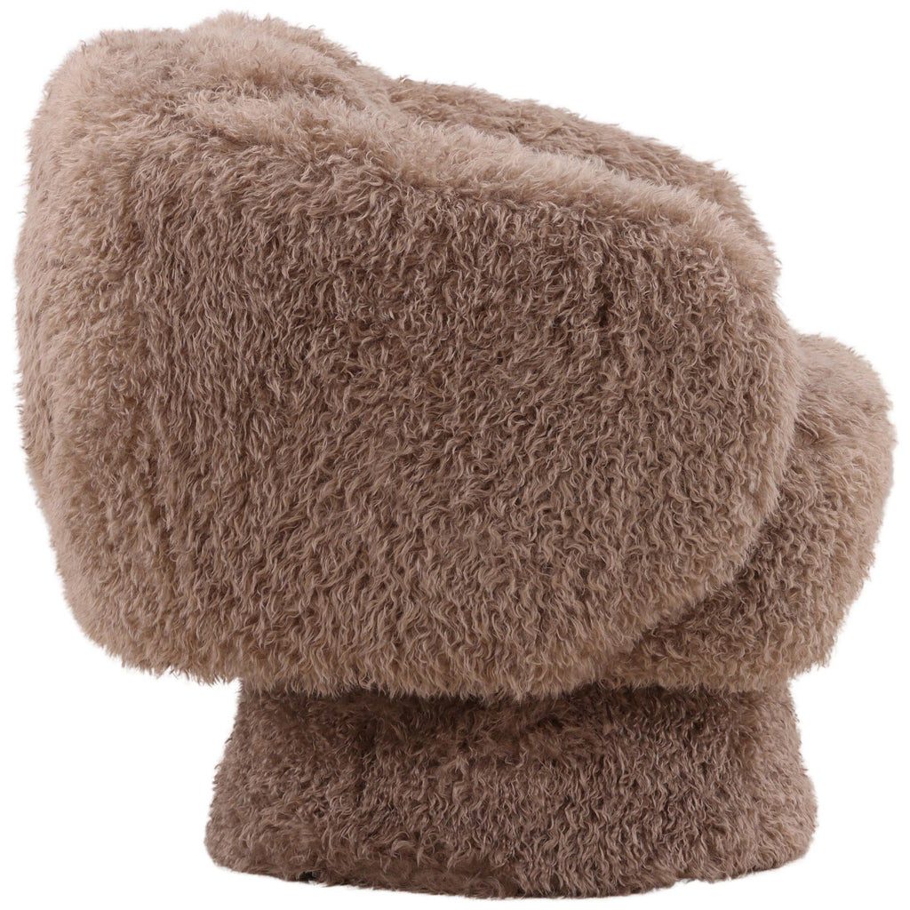 Mariam Swivel Chair, Taupe – High Fashion Home