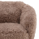 Mariam Swivel Chair, Taupe-Furniture - Chairs-High Fashion Home