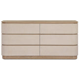 Mariella 6 Drawer Dresser, Beige Painted Linen by Four Hands-Furniture - Storage-High Fashion Home