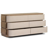 Mariella 6 Drawer Dresser, Beige Painted Linen by Four Hands-Furniture - Storage-High Fashion Home