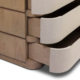 Mariella 6 Drawer Dresser, Beige Painted Linen by Four Hands-Furniture - Storage-High Fashion Home