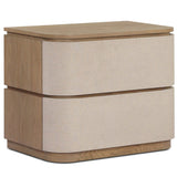 Mariella Nightstand, Beige Painted Linen by Four Hands