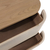 Mariella Nightstand, Beige Painted Linen by Four Hands