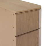 Mariella Nightstand, Beige Painted Linen by Four Hands