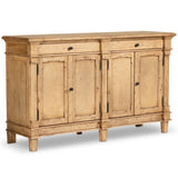 Marjorie 4 Door Sideboard, Bleached Birch by Four Hands-Furniture - Storage-High Fashion Home