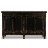 Marjorie 4 Door Sideboard, Distressed Black by Four Hands-Furniture - Storage-High Fashion Home