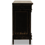Marjorie 4 Door Sideboard, Distressed Black by Four Hands-Furniture - Storage-High Fashion Home