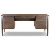 Markia Executive Desk, Aged Oak-High Fashion Home