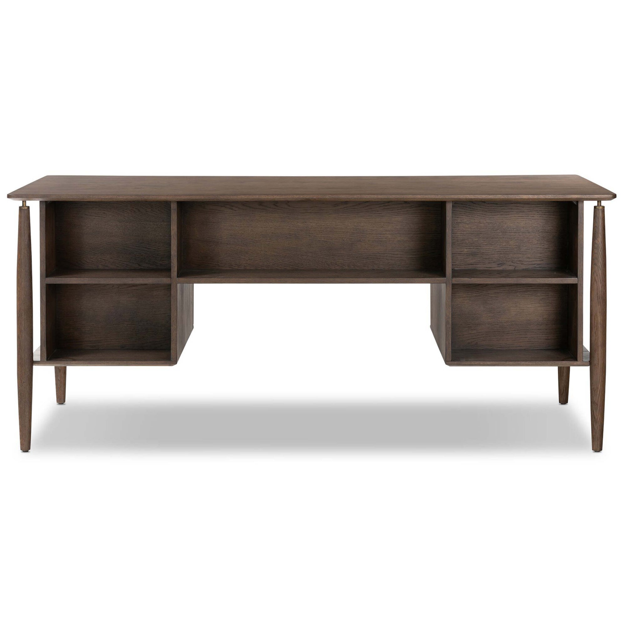 Markia Executive Desk, Aged Oak by Four Hands – High Fashion Home