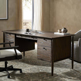 Markia Executive Desk, Aged Oak-High Fashion Home