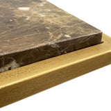 Marla Accent Table, Antiqued Gold-Furniture - Accent Tables-High Fashion Home