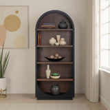 Marlow Bookcase, Black-Furniture - Storage-High Fashion Home
