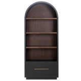 Marlow Bookcase w/ File Drawer, Black-Furniture - Storage-High Fashion Home