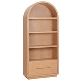Marlow Bookcase w/ File Drawer, Natural-Furniture - Storage-High Fashion Home