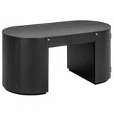 Marlow Executive Desk, Black-Furniture - Office-High Fashion Home