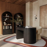 Marlow Executive Desk, Black-Furniture - Office-High Fashion Home