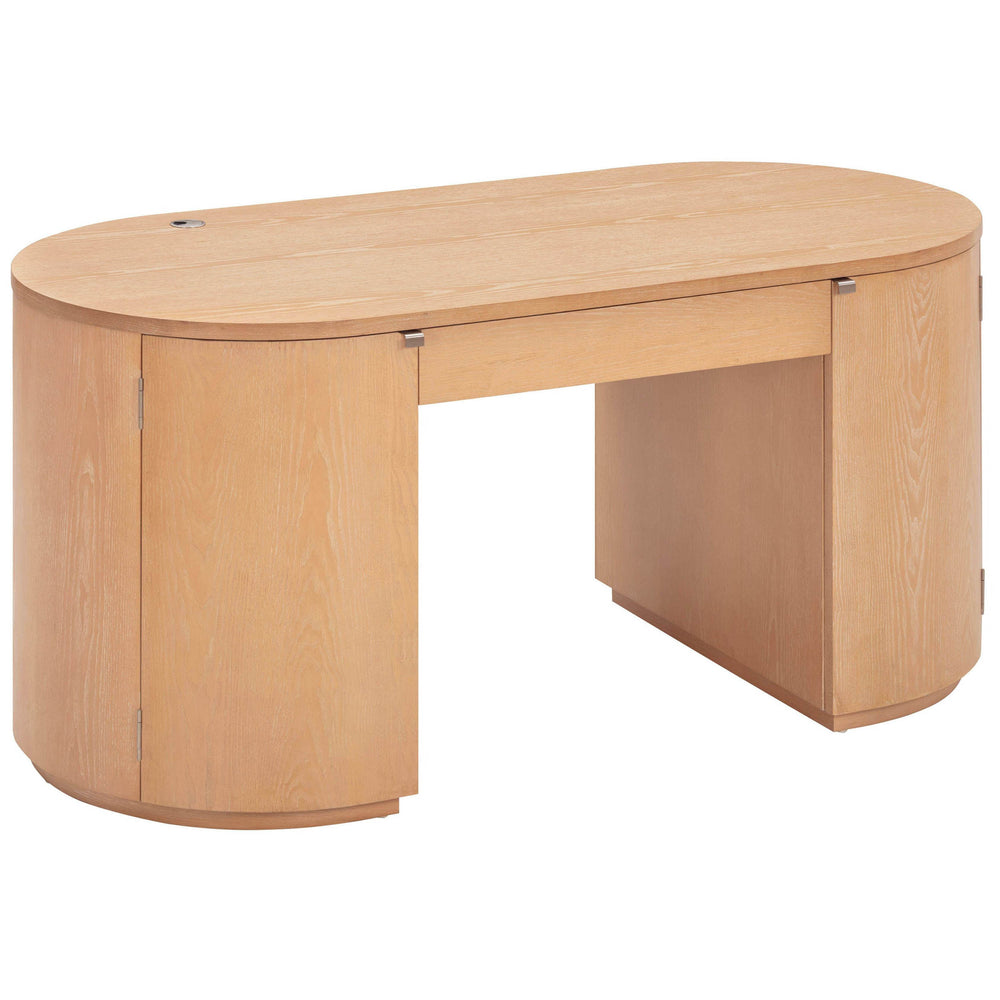 Marlow Executive Desk, Natural-Furniture - Office-High Fashion Home