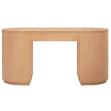 Marlow Executive Desk, Natural-Furniture - Office-High Fashion Home