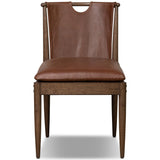 Marna Leather Dining Chair, Dulane Mahogany by Amber Lewis x Four Hands-Furniture - Dining-High Fashion Home