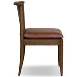 Marna Leather Dining Chair, Dulane Mahogany by Amber Lewis x Four Hands-Furniture - Dining-High Fashion Home