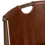 Marna Leather Dining Chair, Dulane Mahogany by Amber Lewis x Four Hands-Furniture - Dining-High Fashion Home
