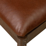 Marna Leather Dining Chair, Dulane Mahogany by Amber Lewis x Four Hands-Furniture - Dining-High Fashion Home