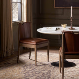 Marna Leather Dining Chair, Dulane Mahogany by Amber Lewis x Four Hands-Furniture - Dining-High Fashion Home