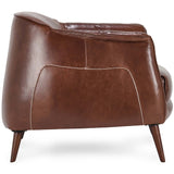 Martel Leather Chair, Spice Brown-Furniture - Chairs-High Fashion Home