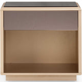 Martha Mirrored Nightstand, Taupe