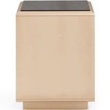 Martha Mirrored Nightstand, Taupe