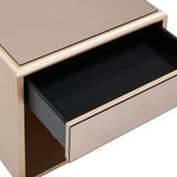 Martha Mirrored Nightstand, Taupe