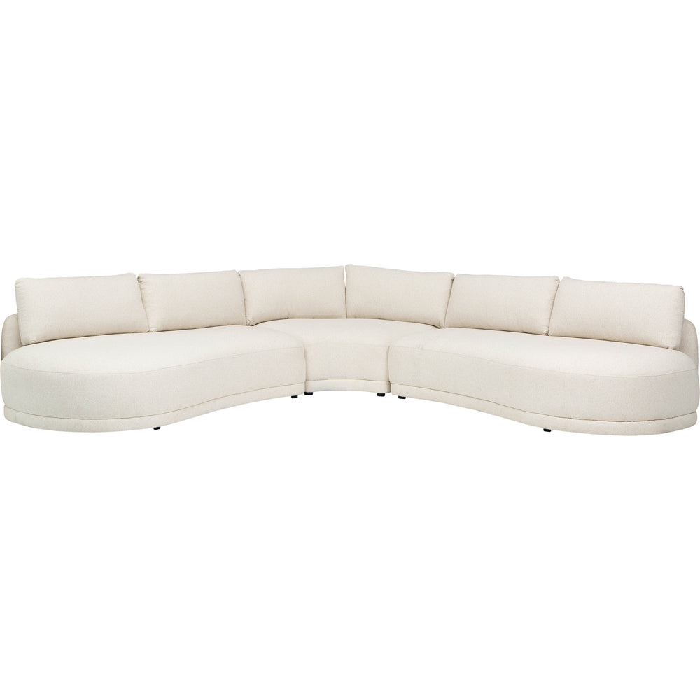 Mason 3 Piece Sectional, Lila Linen-Furniture - Sofas-High Fashion Home