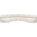 Mason 3 Piece Sectional, Lila Linen-Furniture - Sofas-High Fashion Home