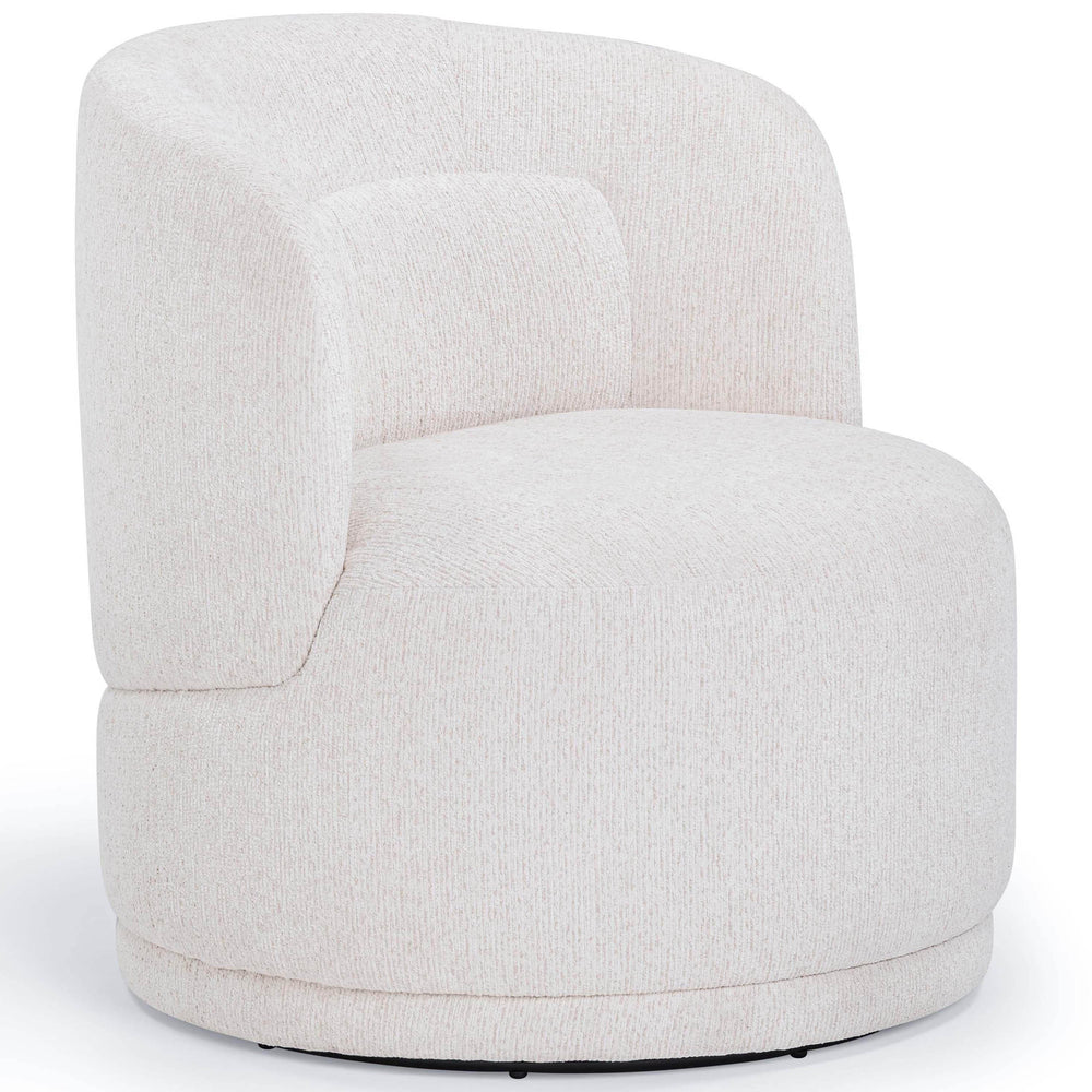 Massa Swivel Accent Chair, Beige-Furniture - Chairs-High Fashion Home