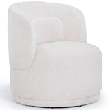 Massa Swivel Accent Chair, Beige-Furniture - Chairs-High Fashion Home