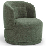 Massa Swivel Accent Chair, Green-Furniture - Chairs-High Fashion Home