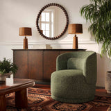 Massa Swivel Accent Chair, Green-Furniture - Chairs-High Fashion Home