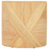 Matea Rattan Cross Side Table, Natural