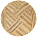 Matea Rattan Cross Side Table, Natural