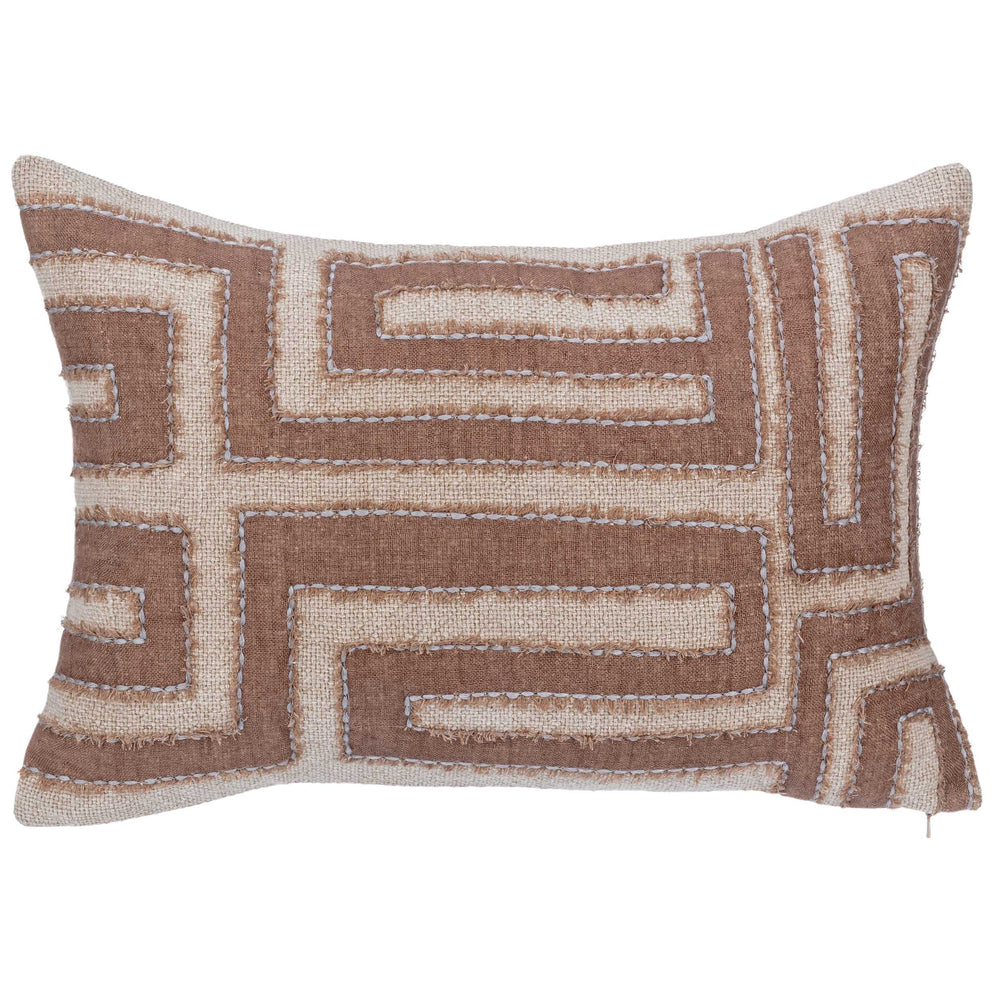 Mateo Lumbar Pillow, Sepia Brown/Natural-Accessories-High Fashion Home